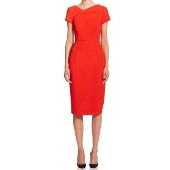 L K Bennett Dr Joelle Sheath Dress in red size 2 - Picture 2 of 3
